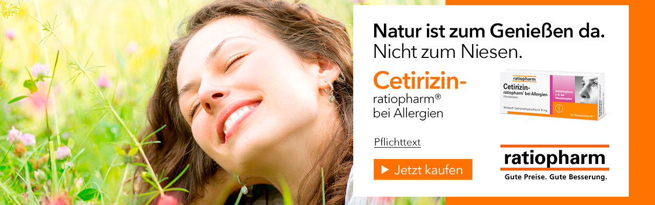 ratiopharm CETIRIZIN - Natur ist zum Genieen da. Nicht zum Niesen.