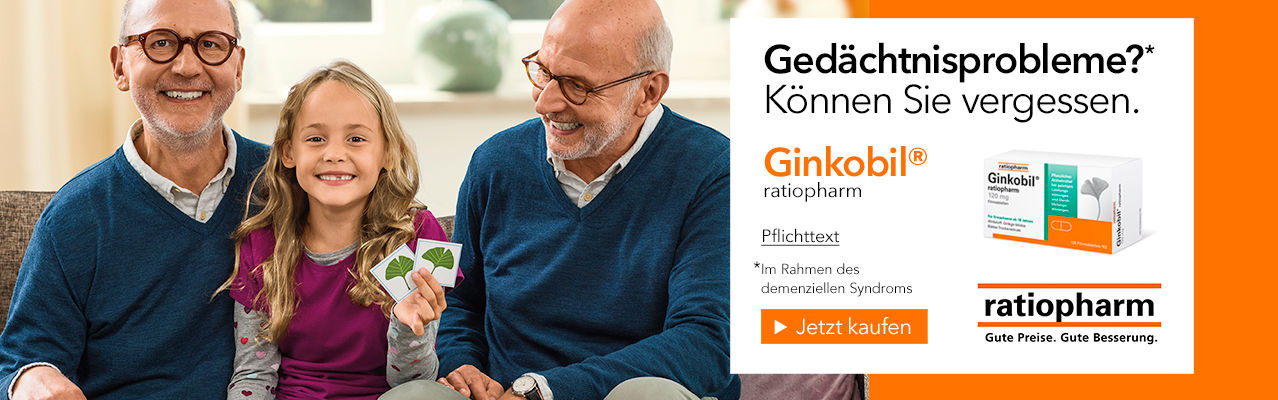 ratiopharm Ginkobil - Gedchtnisprobleme? Knnen Sie vergessen.