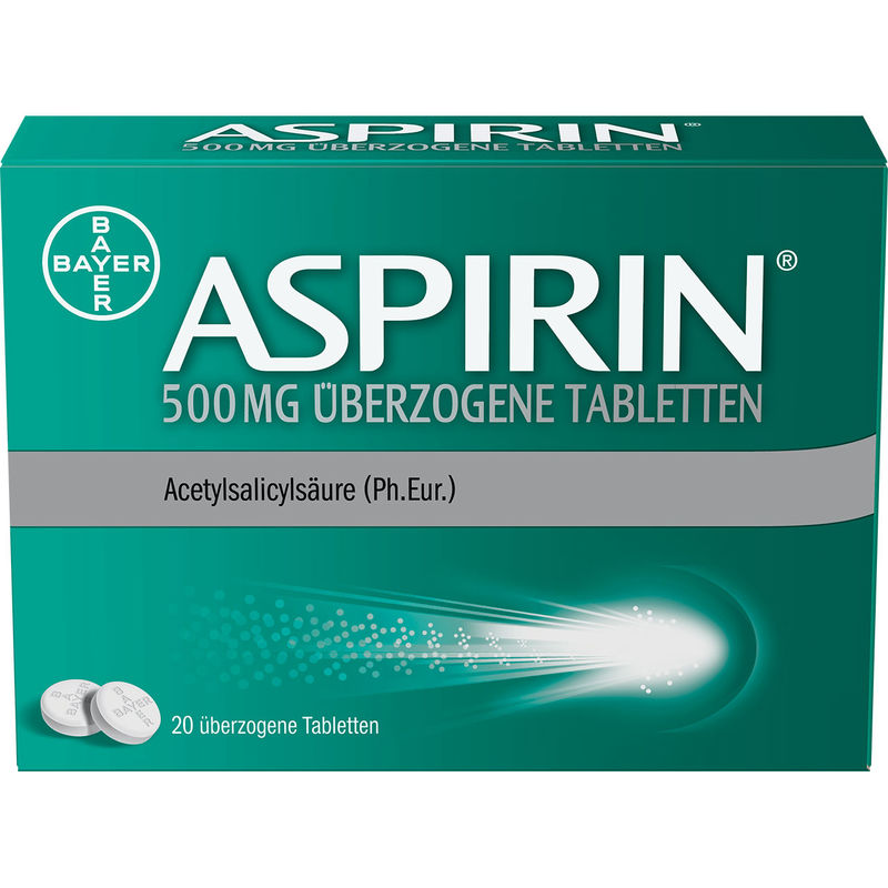 ASPIRIN 500 mg berzogene Tabletten