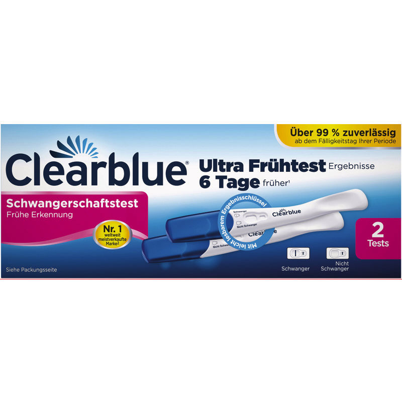 CLEARBLUE Schwangerschaftstest frhe Erkennung