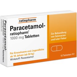 PARACETAMOL-ratiopharm 1.000 mg Tabletten