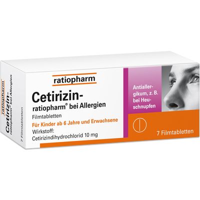 CETIRIZIN-ratiopharm bei Allergien 10 mg Filmtabl.