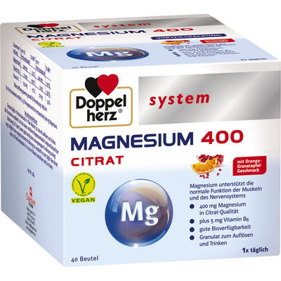 DOPPELHERZ Magnesium 400 Citrat system Granulat