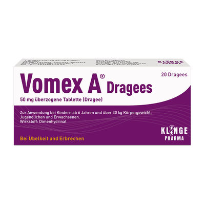 VOMEX A Dragees 50 mg berzogene Tabletten